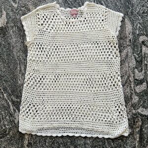 Show Me Your MuMu Crochet Knit Cream Swim Coverup